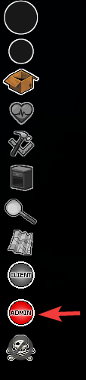 Admin button in the Project Zomboid sidebar